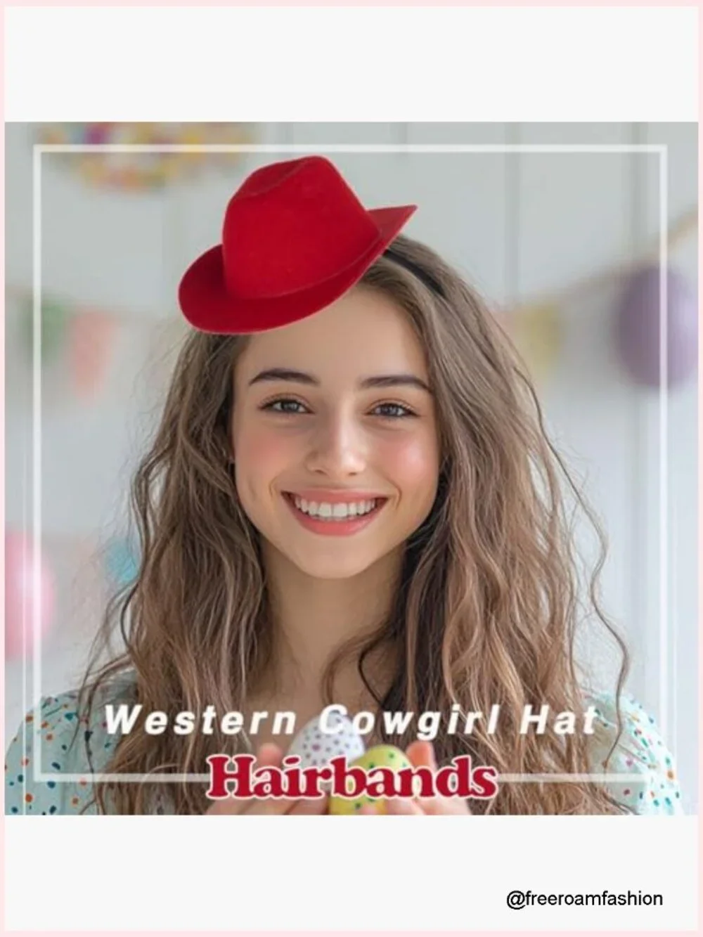 Cowgirl Hat Headband Mini Cowboy Hat Hair Accessory Western Party